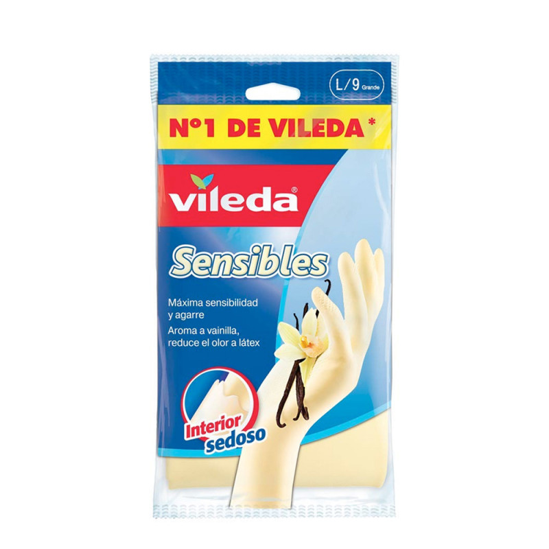 Guantes sensibles talla l 112169 vileda