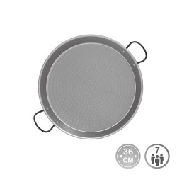 Paellera de acero pulido para induccion y vitroceramica ø36cm (7 personas). vaello