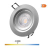 Downlight led empotrable redondo 5w 4000k luz dia color cromo ø9cm edm