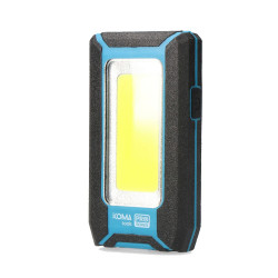 Linterna led cob 8w 500lm profesional. recargable con usb. con gancho + iman funcion power bank. incluye cable de carga. kom ...