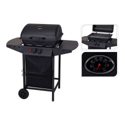 Barbacoa a gas 2 quemadores 100x55x97cm waggan