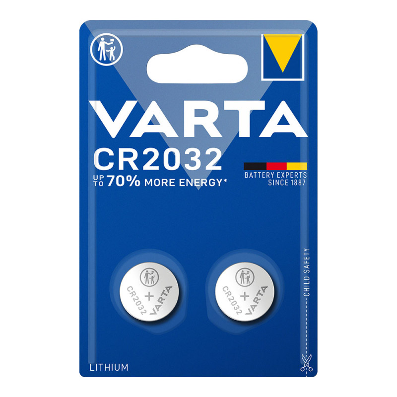 Micropila lithium cr2032 3v varta (blister 2 unid.) ø20,0x3,2mm