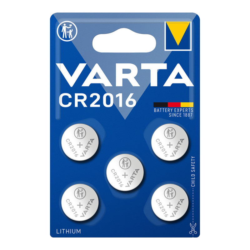 Micropila lithium cr2016 3v varta (blister 5 unid.) ø20,0x1,6mm