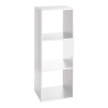 Estanteria madera color blanco para 3 cajas organizadoras 100,5x34,4x32cm astigarraga