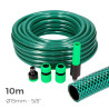 Kit manguera de jardin basic line ø interior 15mm ø exterior 19mm (5/8") - rollo 10m con accesorios edm