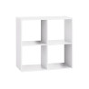 Estanteria madera color blanco para 4 cajas organizadoras 67.6x32x67.6cm astigarraga