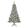 Arbol de navidad con 80 leds efecto nevado 266 ramas 155cm