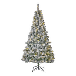 Arbol de navidad con 120 leds efecto nevado 398 ramas 185cm