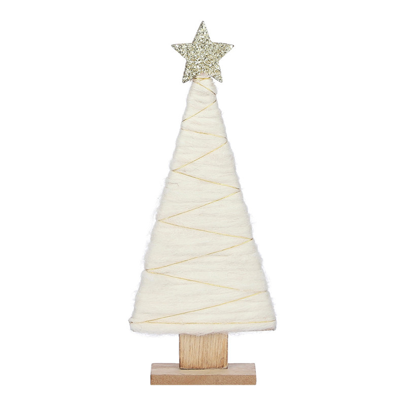 Arbol blanco de madera 13x5x31cm