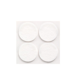 Pack 4 fieltros blancos sinteticos adhesivos ø38mm plasfix inofix