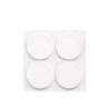 Pack 4 fieltros blancos sinteticos adhesivos ø38mm plasfix inofix