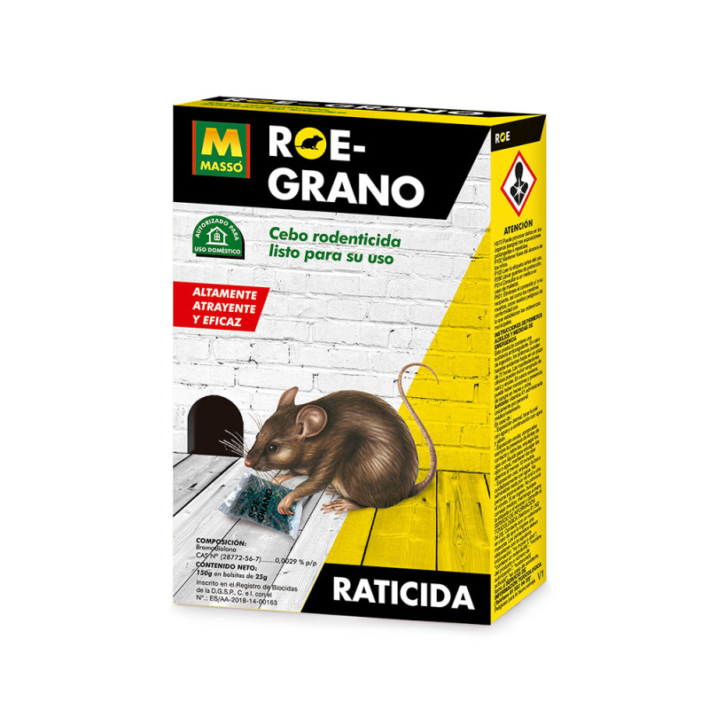 Roe-grano 150g raticida 231532 massó