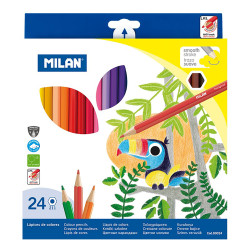 Pack con 24 lapices de colores milan