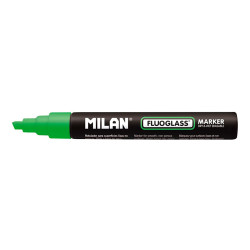 Blister con rotulador verde fluoglass 2 - 4mm milan