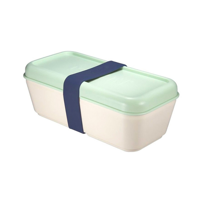 Recipiente para alimentos rectangular 0,75 l tapa verde milan