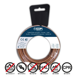 Carrete cablecillo flexible 1,5mm marron libre de halógenos 5m