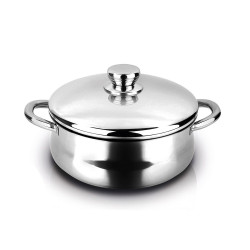 Cacerola de acero inoxidable silverinox + tapa 18/10 fagor ø28x11cm