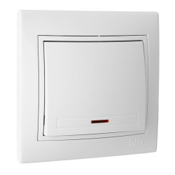 Conmutador/interruptor luminoso 10ax 250v serie europa solera erp02ilu