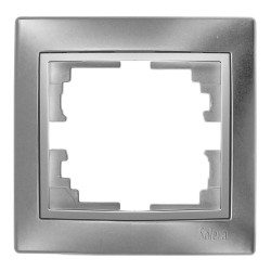 Marco para 1 elemento plata 83x81x10mm. serie europa solera erp71au