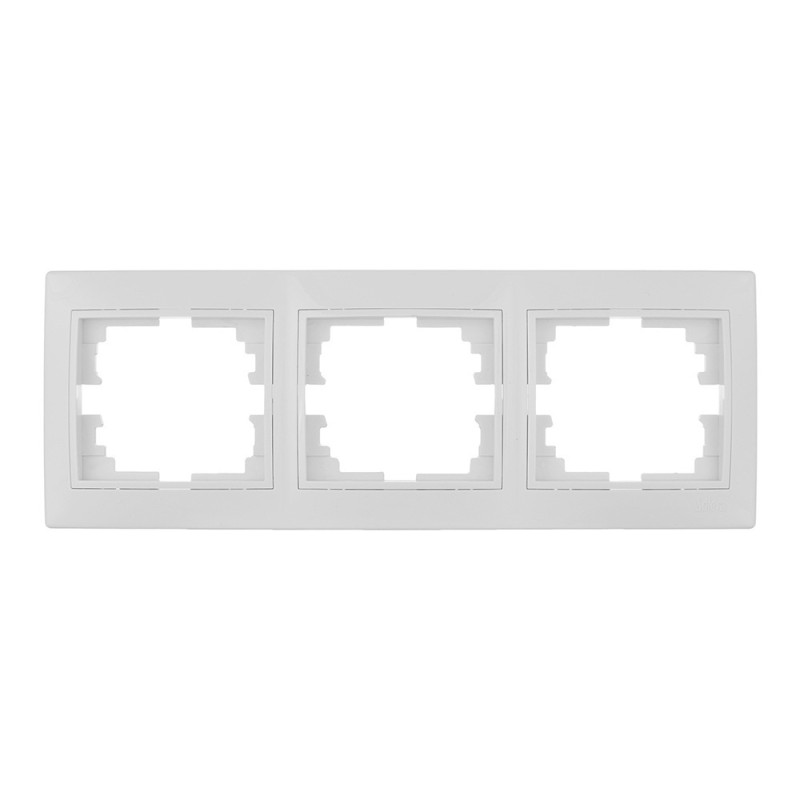 Marco para 3 elementos horizontal blanco 225x81x10mm serie europa solera erp73u