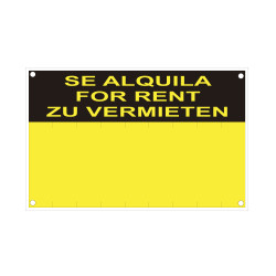 Rotulo "se vende/for sale/zu verkaufen" (pvc 0.4mm) 45x70cm normaluz