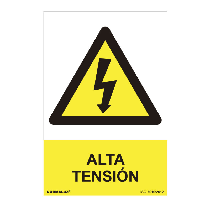 Cartel peligro "alta tension" (pvc 0.7mm) 30x40cm normaluz