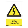 Cartel peligro "alta tension" (pvc 0.7mm) 30x40cm normaluz