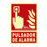 Cartel de extinción "pulsador de alarma" clase b (pcv 0,7mm) 21x30cm normaluz