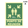 Cartel de evacuación "punto de reunion" clase a (pvc 1mm) 22.4x30cm normaluz