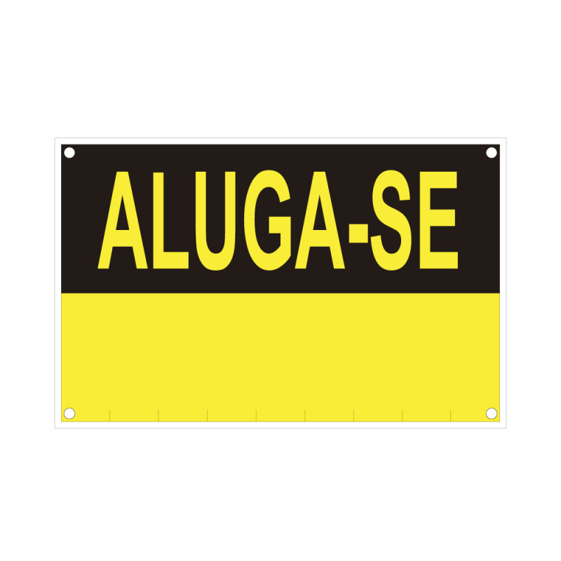 Rotulo "aluga-se" (pvc 0.4mm) 45x70cm normaluz