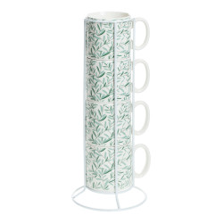 Set 4 tazas modelo "mug on rack" colores surtidos