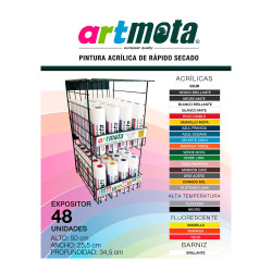 Expositor 48 sprays artmota gratis por la compra de 138 sprays art ex25 mota