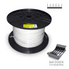 Carrete cable paralelo (audio) 2x1mm blanco 1000m (bobina grande ø400x200mm)