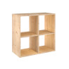 Estanteria modular con 2x2 cubos dinamic pino macizo 70,8x70,8x33cm astigarraga