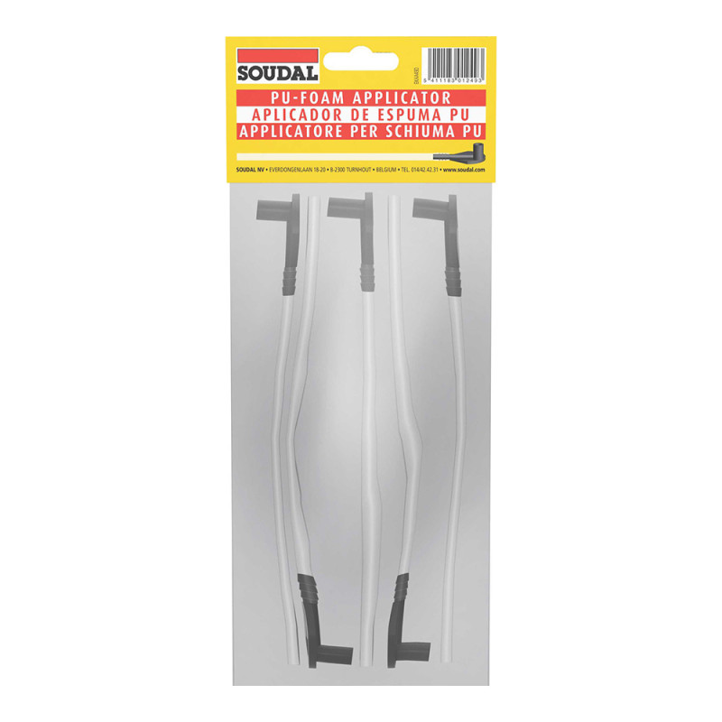 Blister 5 canulas para espuma pu 102998 soudal