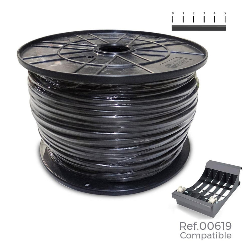 Carrete cable manguera acrilica 1kv negra 3x1,5mm 200m (bobina grande ø400x200mm)