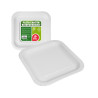 Pack con 25 unid. platos cuadrados blancos de cartón 20x20cm best products green