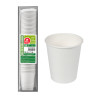 Pack con 50 unid. vasos de cartón blancos 200cc best products green