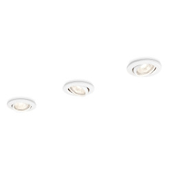 Pack 3 aros empotrar oscilantes ø9cm blancos philips