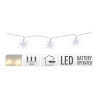 Guirnalda a pilas fija 10 leds estrellas decorativas ø45mm luz cálida 1,30m colores/modelos surtidos