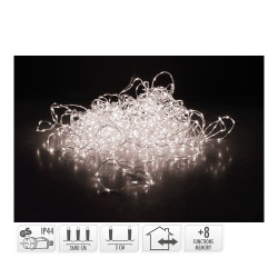 Guirnalda soft wire 1200 leds blanco cálido 8 funciones 39m