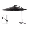 Parasol excéntrico altura maxima 3m ø300cm color: gris oscuro