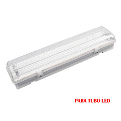 Pantalla fluorescente estanca para tubo de led 2x22w (eq. 58w) 220v 155cmi p65 edm