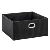 Cesta para mueble de baño bambú negro 31x31x13.5cm