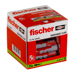 Pack 25 tacos duo power 12x60 538243 fischer